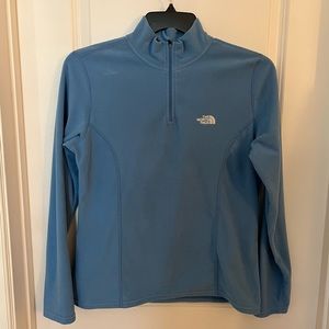 The North Face Blue Fleece Quarter Zip TKA 100 Pullover